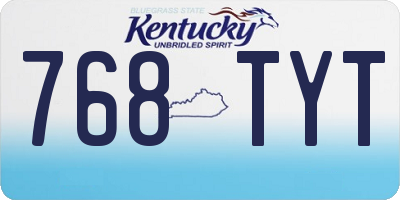 KY license plate 768TYT