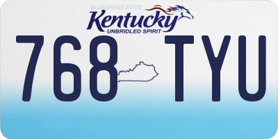 KY license plate 768TYU