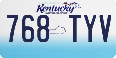 KY license plate 768TYV