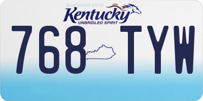 KY license plate 768TYW