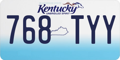 KY license plate 768TYY