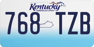 KY license plate 768TZB