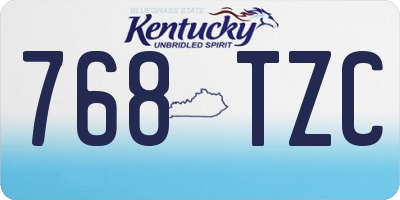 KY license plate 768TZC