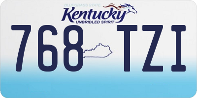 KY license plate 768TZI