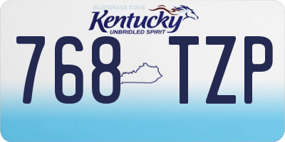 KY license plate 768TZP