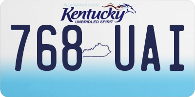 KY license plate 768UAI