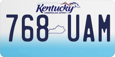 KY license plate 768UAM