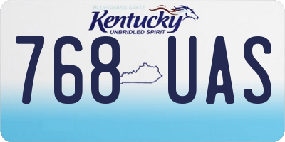 KY license plate 768UAS