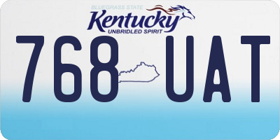KY license plate 768UAT