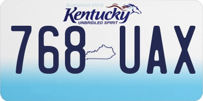 KY license plate 768UAX