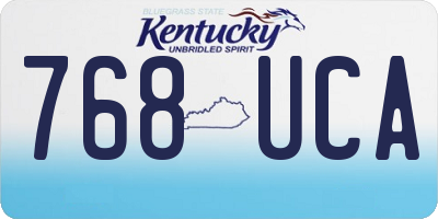 KY license plate 768UCA