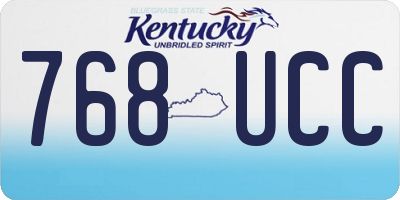 KY license plate 768UCC