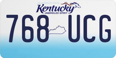 KY license plate 768UCG