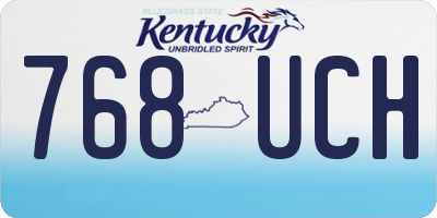 KY license plate 768UCH