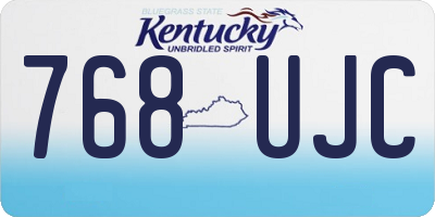 KY license plate 768UJC