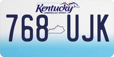 KY license plate 768UJK