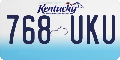 KY license plate 768UKU