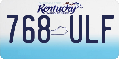 KY license plate 768ULF
