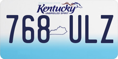 KY license plate 768ULZ