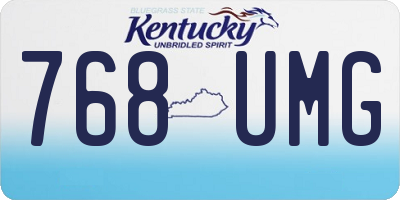 KY license plate 768UMG