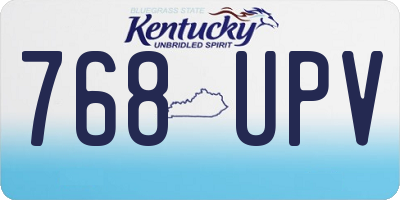 KY license plate 768UPV