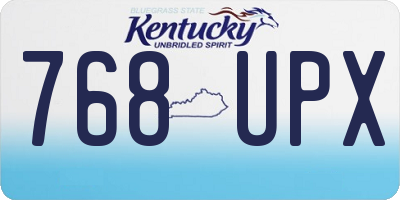KY license plate 768UPX