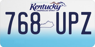 KY license plate 768UPZ