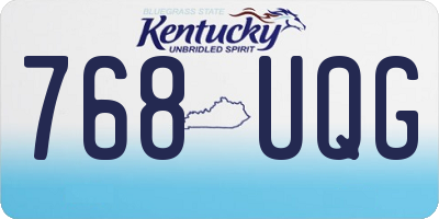 KY license plate 768UQG