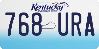KY license plate 768URA