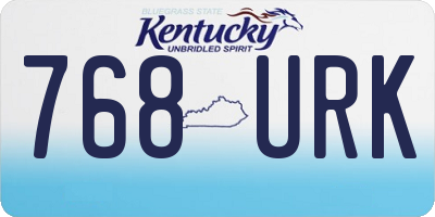 KY license plate 768URK