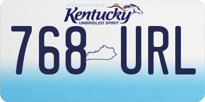 KY license plate 768URL