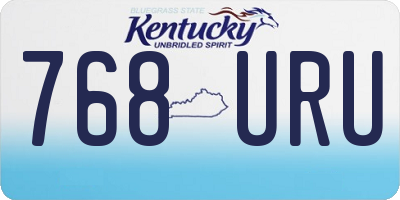 KY license plate 768URU