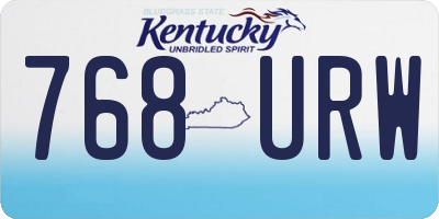 KY license plate 768URW