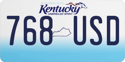 KY license plate 768USD