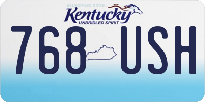 KY license plate 768USH
