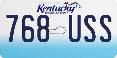 KY license plate 768USS