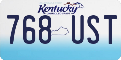 KY license plate 768UST