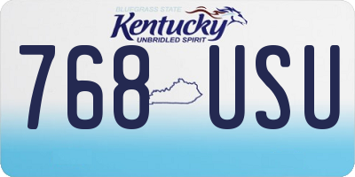 KY license plate 768USU