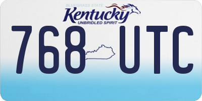 KY license plate 768UTC