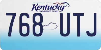 KY license plate 768UTJ