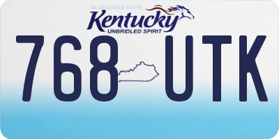KY license plate 768UTK