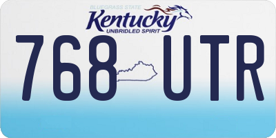 KY license plate 768UTR
