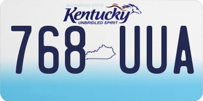 KY license plate 768UUA