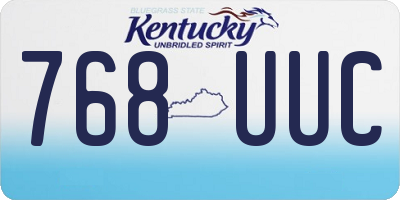 KY license plate 768UUC