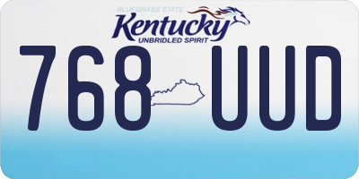 KY license plate 768UUD