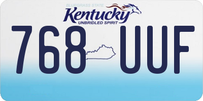 KY license plate 768UUF
