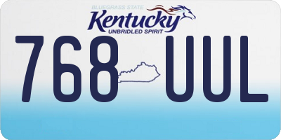 KY license plate 768UUL