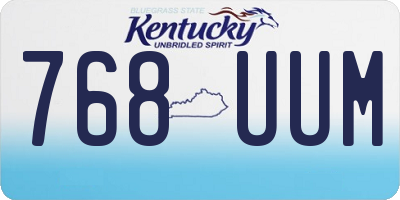 KY license plate 768UUM