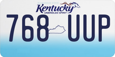 KY license plate 768UUP