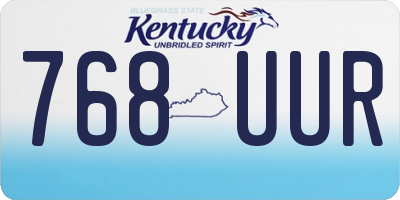 KY license plate 768UUR